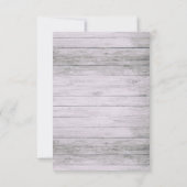 ウェディング会場テーブル番号レースひまわり木 招待状 (裏面)