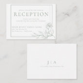 ウェディング伝統的レセプション エンクロージャーカード (正面/裏面)
