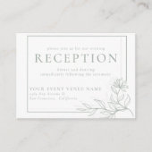 ウェディング伝統的レセプション エンクロージャーカード (正面)