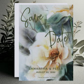 ウェディング保存日付の水の色のバラセージ緑 招待状