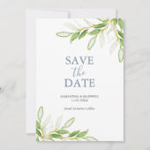 ウェディング保存日付招待状植物学 セーブザデート (正面)
