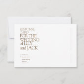 ウェディング写真RSVPと日付カードを保存 出欠カード (裏面)