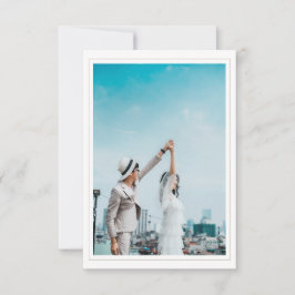 ウェディング写真RSVPと日付カードを保存 出欠カード