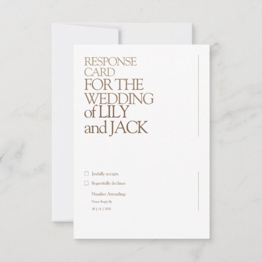 ウェディング写真RSVPと日付カードを保存 出欠カード (裏面)