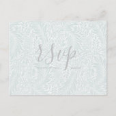 ウェディング出欠カード |フローラクラシックスクリプト インビテーションポストカード (正面)