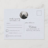 ウェディング出欠確認 エンチャンテッド フォレスト スタッグ ムーン インビテーションポストカード (裏面)