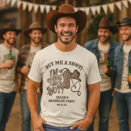 ウェディング前の最後の夜のカントリー風デザインTシャツ Tシャツ