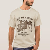 ウェディング前の最後の夜のカントリー風デザインTシャツ Tシャツ (正面)