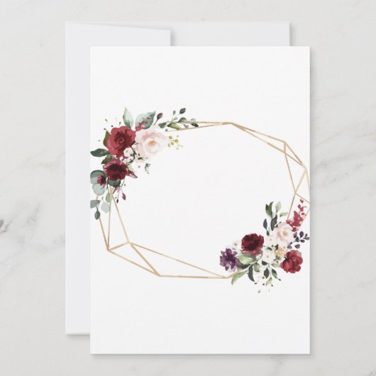 ウェディング受付メニューカードフローラ 招待状 (裏面)