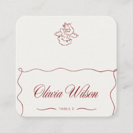 ウェディング同封カード - エレガントなパーソナライズド エンクロージャーカード