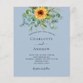 ウェディング向日葵ユーカリダスティーブルー低予算 チラシ (正面)