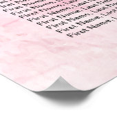 ウェディング席次表 ウォーターカラー フラワー&フェザー ポスター (角)