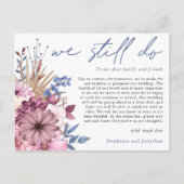 ウェディング延期　私たちはまだ花を飾る 案内ポストカード (正面)