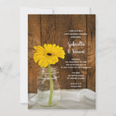 ウェディング後のダージーとメイソンジャーでのカントリー風ブランチ 招待状 (正面)