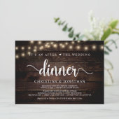 ウェディング後のディナー、こっそり結婚式 招待状 (スタンド正面)