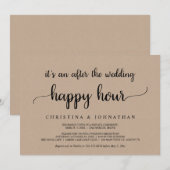 ウェディング後のハッピーアワー, クラフト ポストウェディング 招待状 (正面/裏面)