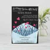 ウェディング後のハートでいっぱいの招待状 招待状 (スタンド正面)