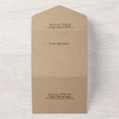 ウェディング後のミニマルな elopement 写真 オールインワン オールインワン招待状 (外側)