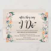 ウェディング後のラスティックな夕暮れのブランチ招待状 招待状 (正面/裏面)