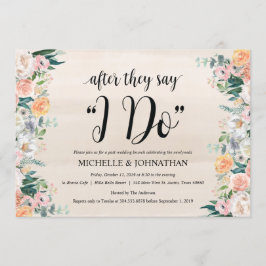 ウェディング後のラスティックな夕暮れのブランチ招待状 招待状