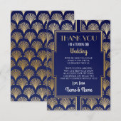 ウェディング感謝カードエンゲージメントアートデコパーティー サンキューカード (正面/裏面)