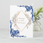 ウェディング招待のお礼カード 案内状 (スタンド正面)