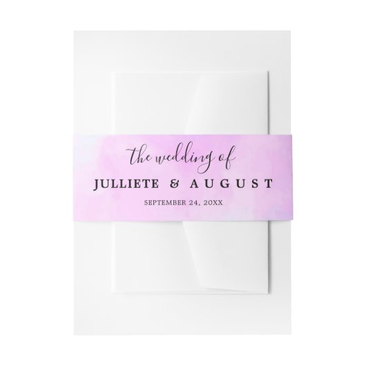 ウェディング招待のラッピングバンド 招待状ベリーバンド (正面例)