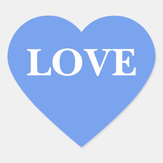 ウェディング招待コーンフラワーブルー ハートシール (正面)