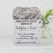 ウェディング招待ブレンド半分と半デザイン 招待状 (スタンド正面)