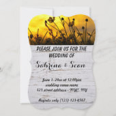 ウェディング招待ブレンド半分と半デザイン 招待状 (正面)