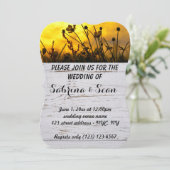 ウェディング招待ブレンド半分と半デザイン 招待状 (スタンド正面)