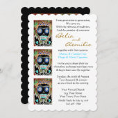 ウェディング招待ブードゥークイーンシュガースカルエンジェル 招待状 (正面/裏面)