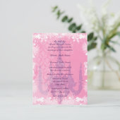 ウェディング招待ヴィンテージシャンデリアピンクラベンダー インビテーションポストカード (スタンド正面)