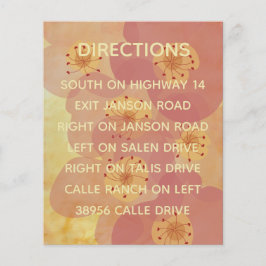 ウェディング招待挿入カードアジア影響フローラ