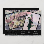 ウェディング招待状の写真とスチームパンク 招待状 (正面/裏面)