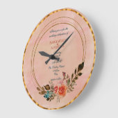ウェディング招待状の写真をのせて ラージ壁時計 (傾斜)