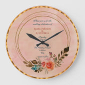 ウェディング招待状の写真をのせて ラージ壁時計 (正面)
