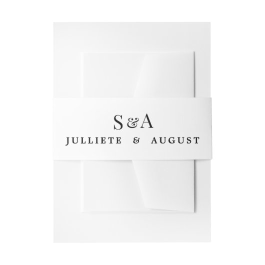 ウェディング招待状の腹帯 招待状ベリーバンド (正面例)