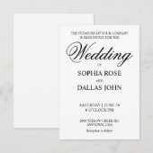 ウェディング招待状の透明な層 招待状 (正面/裏面)