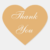 ウェディング招待状アースイエロー ハートシール (正面)