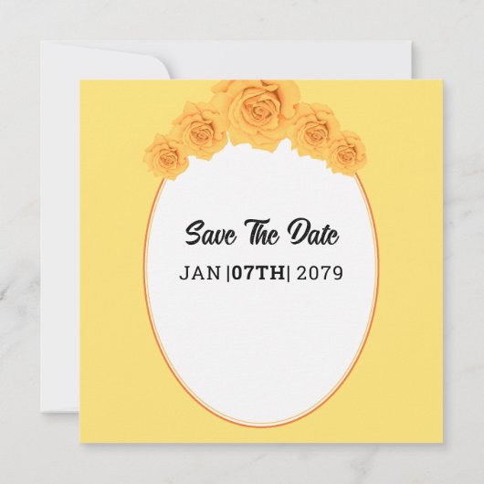 ウェディング招待状カードスクエアゲートフォールドデザイン 招待状 (裏面)