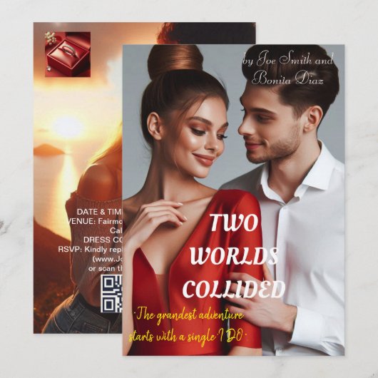 ウェディング招待状カード 招待状 (正面/裏面)