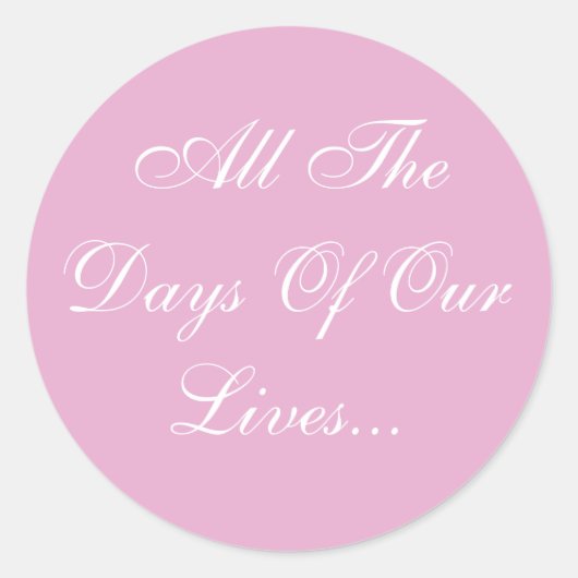 ウェディング招待状ピンクパール ラウンドシール (正面)