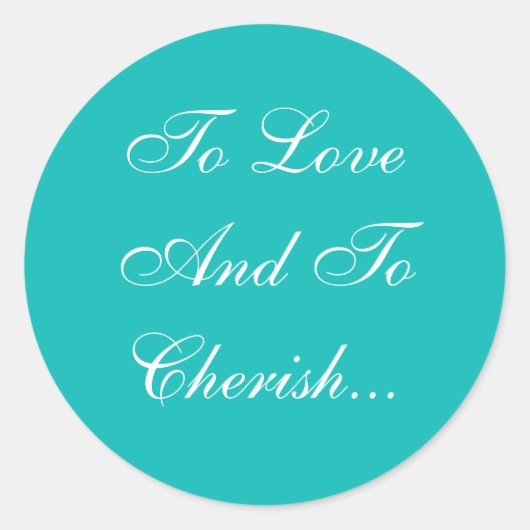 ウェディング招待状ロビンエッグブルー ラウンドシール (正面)