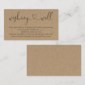 ウェディング招待状用ウィッシュ ウェル - ラスティック エンクロージャーカード (正面/裏面)