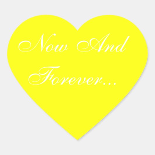 ウェディング招待状黄 ハートシール (正面)