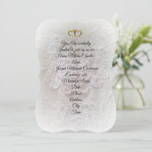 ウェディング招待状 エレガント ソフトフォーカスレース 招待状 (スタンド正面)