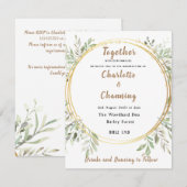 ウェディング招待状 | エレガント | RSVP | ハンドファスティング 招待状 (正面/裏面)