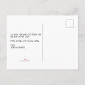 ウェディング招待状 オーダーメイド フォト SAVE the DATE カード (裏面)