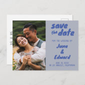 ウェディング招待状 オーダーメイド フォト SAVE the DATE カード (正面/裏面)